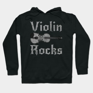 Violin Rocks, Violinist Heavy Rock Musician Hoodie